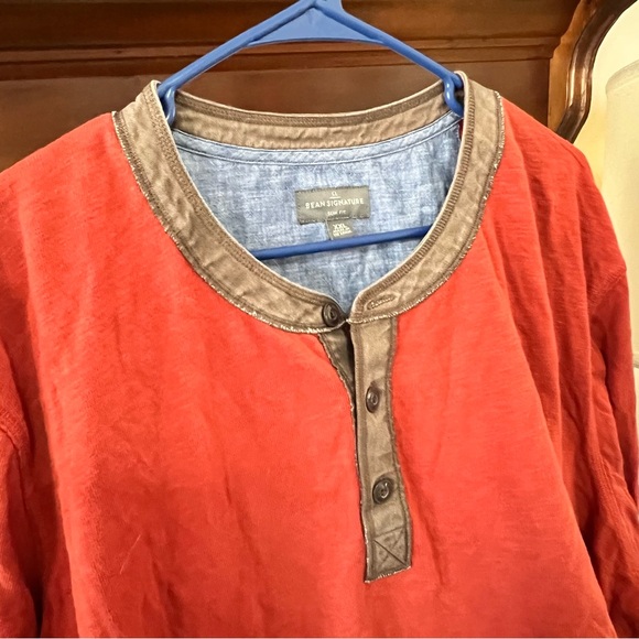 L. L. Bean Men’s Rust Orange Long Sleeve Henley Shirt Size XXL - Picture 9 of 9